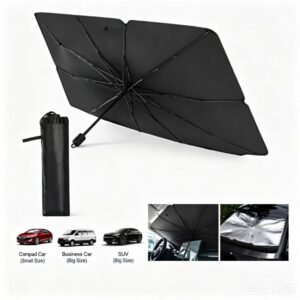 Car Windshield Sun Shade with Heat Insulation and UV Protection – Foldable Auto Sun Shield Cover